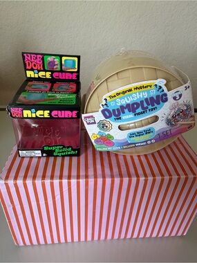 🎀🎀RMS Squishy Dumpling “Confetti” & NeeDoh Nice Cube - Pink Toys🎀🎀